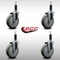 Service Caster 5'' SS Gray Poly Wheel Swivel 1'' Expanding Stem Caster Set, 4PK SCC-SSEX20S514-PPUB-1-4 - alternate 3